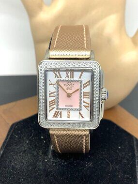 GV2 by Gevril Women's Watch 12302 Swiss Quartz Mother of Pearl Leather 27.5mm